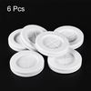 uxcell Rubber Grommets Round Double Sided Wire Protection Mounting Diameter 47mm White 6pcs
