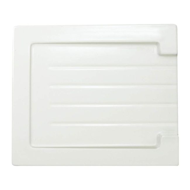 Grooved Ceramic Gloss White Belfast Butler Kitchen Sink Worktop Drainer