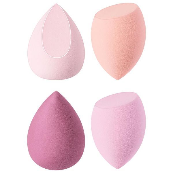 UAMLVCN Make up Schwamm Set, 4 Stück Beauty Blender Sponge, Make up Sponge, Schminkschwamm, Feucht und Trocken, für Creme, Flüssigkeit Foundation, Flüssigkeiten und Puder-Rosa