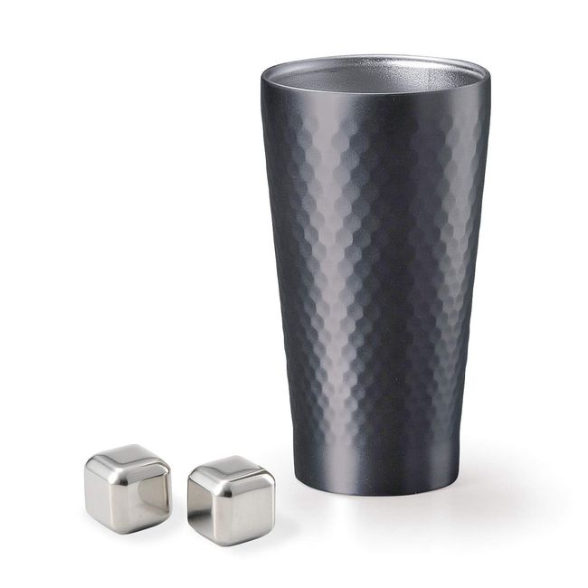 Apex Heart Personal Gift Tumbler & Cube 2 Piece Vacuum Insulated Gray Wooden Box Birthday Father's Day Present Baron Medium