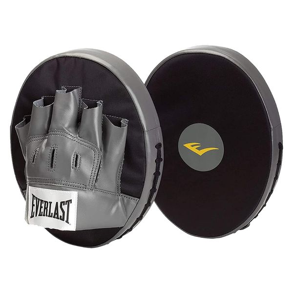 Everlast Unisex Erwachsene Boxpratzen Punch Mitts Protective Gear Mitts, Grau/Schwarz, Einheitsgröße