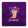 Shopagift I'd Rather Be Gardeing Flowers 2 Pack Coasters Gift - 9cm x 9cm