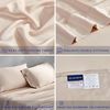 Cooling Sheets King Size Sand - Viscose Made from Bamboo, Luxury Hotel Sheet Set