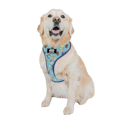 Sassy Woof Dog Adjustable Harness - Star Wars™ The Mandalorian™ - XL, Breathable Mesh, No Pull Design with Two D-Rings, Patented Design, Perfect for Small Dogs and Puppies