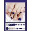 Whimsical Design! 24 Pieces, Set of 12 Different Sizes, For Toes and Fingers, Fake Claws, Ombre and Cute Elegant Nail