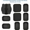 19pcs Airsoft Helmet Padding Kits Tactical Replacement Motorcycle Soft Foam Pads