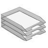 Acrimet Stackable Letter Tray Front Load, Letter Size, Plastic, Clear Smoke Color, 1 Unit