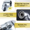 SPEEDWOX 13 Pcs Right Angle Drill Adapter Short Axis Right Angle Drill Attachment with Multifunctional Bend Driver Bit Hex Driver Angle Extension 1/4" Hex Magnetic Bit Socket Right Angle Extension