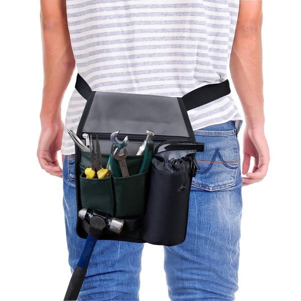 igadgitz home U7241 Garden Tool Belt Bag, Gardening Tool Belt, Gardeners Tool Belt, Garden Utility Belt - Green