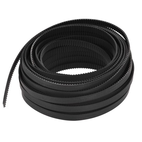 uxcell Timing Belt Rubber Opening Fit Synchronous Pulley Wheel for 3D Printer 10M Circumference 6mm Width Black