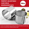 Stainless Steel Cake Ring High 15cm, Adjustable Cake Ring Diameter 16 to 30cm, Stable Baking Rings Bakeware Tool with Precise Scaling Inside