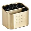 iDesign Sponge and Scrubber Holder with 2 Compartments for Kitchen Sink - Soft Brass