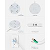 Round Compact Power Strip 4 AC Outlets & 3 USB Charging Ports ,Flat Plug 4.5ft
