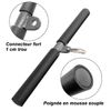 Profelinx LAT Straight Bar Pull Down Bar - Exercise Pulldown Rod for LAT Lifting Cable Machine Lifting Pulley System Triceps Arm Strength Training (Black Straight bar)