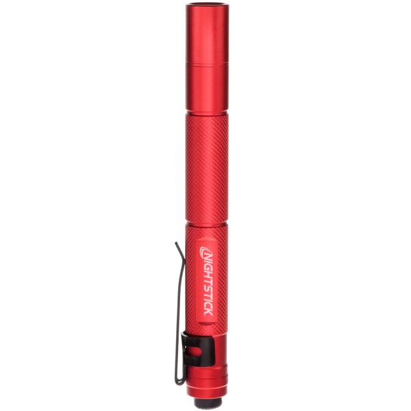 Nightstick MT-100R Mini-TAC Metal LED Flashlight - 2 AAA, 5.4 in (137mm), Red