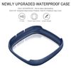AMCC Cases compatible with Fitbit Sense/Fitbit Versa 3 Screen Protector, Hard PC Plated Full Coverage Screen Bumper Full Sensitive Cover (Black+Rose gold+Navy blue+Clear)