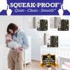 Hardware Essentials 854323 Smooth Corner Satin Nickel Squeak-Proof Door Hinges 3-1/2" (5 Pack)