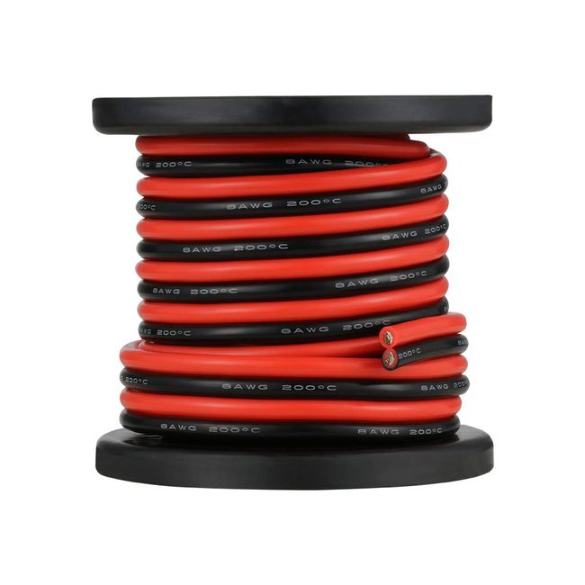 BNTECHGO 12 Gauge Silicone Wire Spool 2 Color (25 ft Black and 25 ft Red)  Ultra Flexible High Temp 200 deg C 600V