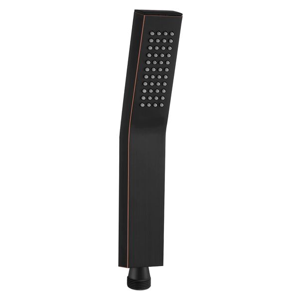 gotonovo Oil-Rubbed Bronze Solid Brass Hand Held Shower Head Wall Mount Square Single Function