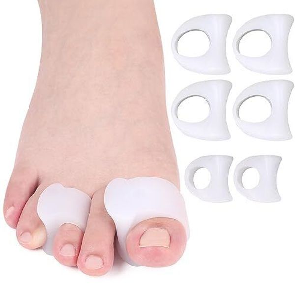 Gel Toe Separators Hammer Toe Straightener Toe Spacers for Bunions Overlappin...