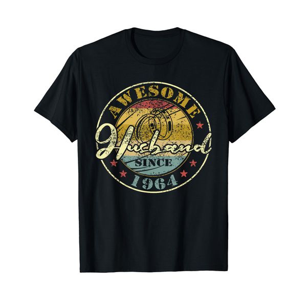 60th Wedding Anniversary Great Husband Since 1964 Retro T-Shirt