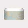 Duck Egg Blue Gold Foil Marbled Velvet Rounded Rectangle Lampshade