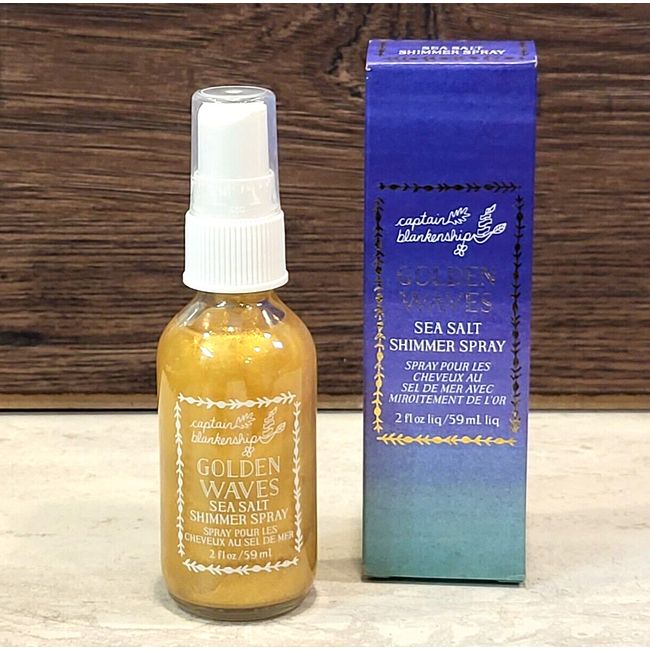 Captain Blankenship ~ Golden Waves ~ Sea Salt Shimmer Spray, 2 oz 59 ml NIB