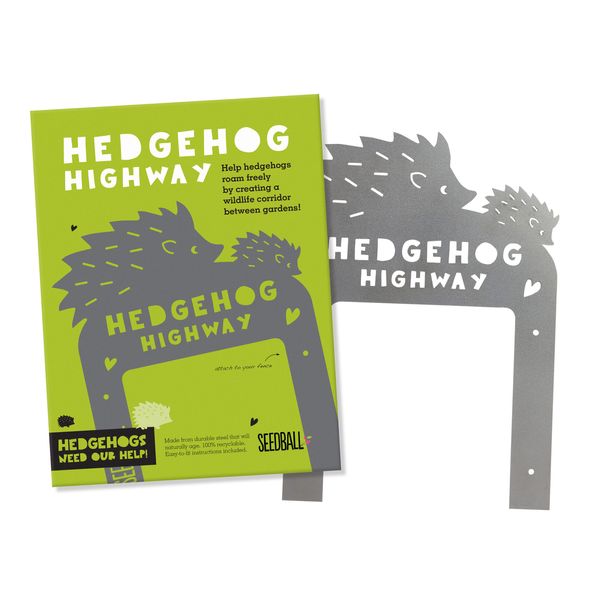 Seedball Steel Hedgehog Highway | Perfect Garden Accessories & Thoughtful Hedgehog Gifts - Create Animal Walkways Between Gardens | Easy to Use - Position on Garden Fence Near a Hedgehog House