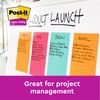 Post-it Super Sticky Notes, Boost Colour Collection, lined, 101 mm x 152 mm, 45 Sheets/Pad, 3 Pads - Self-stick Notes For Note Taking, To Do Lists & Reminders