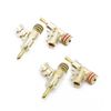 4pcs Crystal Clear Rhodium Plated Locking Speaker Cable Adapter Banana Plug Connector