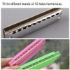 10 Holes Harmonica Neck Holder, Metal Harmonica Accessory Hands-free Stand Holder with Adjustable Mount