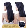 Cocheng Mulberry Silk Bonnet for Sleeping Long Silk Bonnet for Curly Hair Braids Bonnet for Women Silk Bonnet with Tie Band Black
