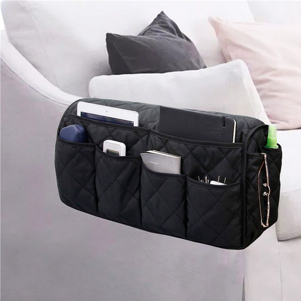 Faxianther Sofa Armrest Organizer Waterproof Couch Arm Rest Storage Bag Magazine Books Remote Control Phone Letter Pockets Holder Caddy Table Recliner Armchair Home Organiser