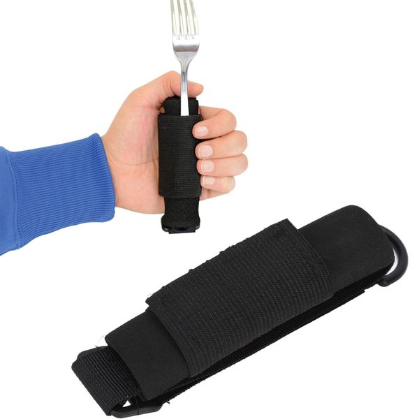 Hand Strap Utensil Holder,Holder Aid Strap Aid Utensil Cuff Holder Strap,Elastic Eating Assistance Cuff Grip Strap for Elderly Disabled Holding Utensil Cutlery Writing Aid