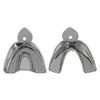 Metal Dental Impression Trays Set Solid Upper & Lower Regular Stainless Steel (Medium Solid)