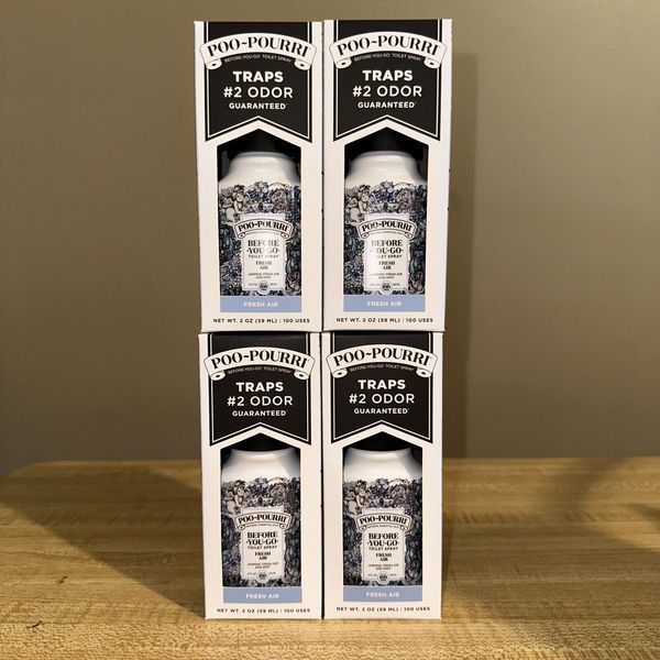 Poo-Pourri FRESH AIR Toilet Spray 2oz Lot Of 4 Bottles