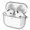 FINON for AirPods 4 Case, Earphone Case, Strap, Stylish, Simple, Clear Case, Anti-Bubble (Dotted Processing - Clear)