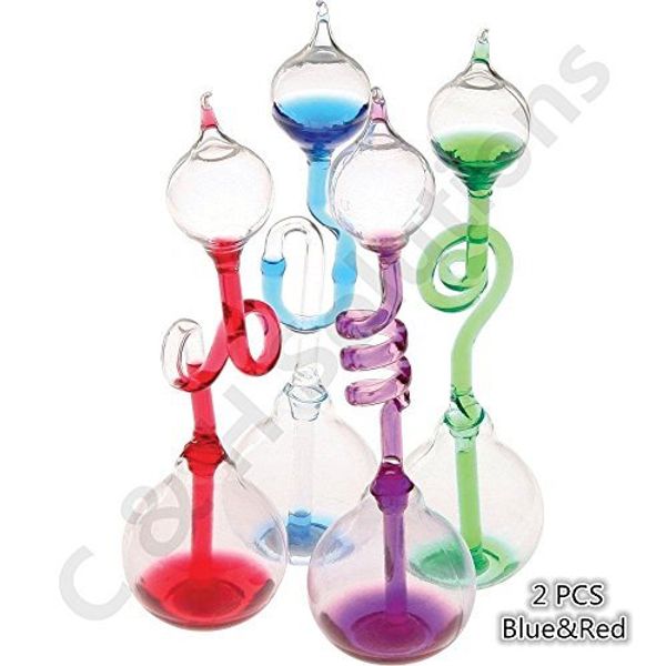 C&H Solutions Colorful Office Thinking Hand Boiler, Glass Science Energy Transfer, Children Science Experiment, Love Birds Color Meter Hand Boiler, 2 Pcs (Blue&Red)