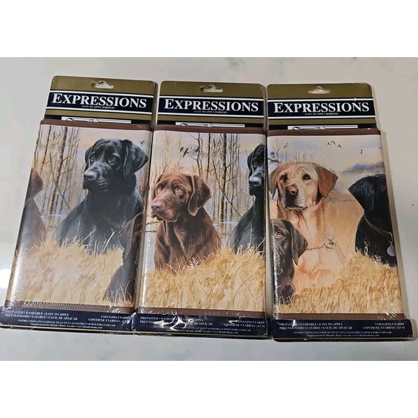 3 Expressions Black Brown And Yellow Labs Wallpaper Border 5 Yard Packs