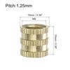 sourcing map Knurled Insert Nuts, 8Pcs M8 x 10mm(L) x 10mm(OD) Thread Printing Brass Nuts Female Threaded Inserts Brass Heat Set Insert Embedment Nuts