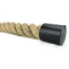 RopeServices UK 32mm Powder Coated Black Decking Rope End Cap, Deck Post End Fixing Post Fitting