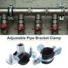 sourcing map 12 Pcs Split Ring Pipe Hanger, 16mm/0.6inch Adjustable Pipe Bracket Clamp Wall Ceiling Mount Pipe Strap Support for Plumbing Drainage Pipe Tube