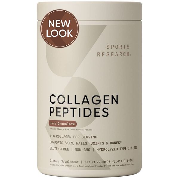 Sports Research Collagen Peptides Powder Dark Chocolate（ダークチョコレート）644g