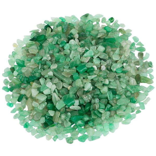 Shanxing 1lb/460g Green Aventurine Tumbled Chips Stones, Crushed Stone Tumblestone Bulk Small Healing Crystals Decorative Stones for Vase Fish Tank Aquarium Resin Crafts Plant Pot Home Decor