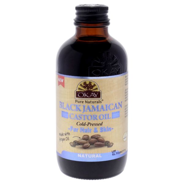 Pure Naturals Black Jamaican Castor Oil Original Dark With Argan Oil, 4 oz Oil