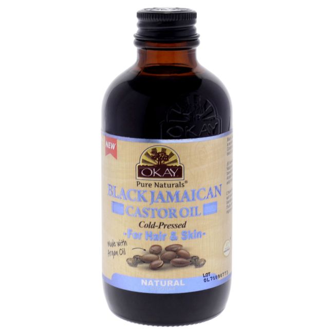 Pure Naturals Black Jamaican Castor Oil Original Dark With Argan Oil, 4 oz Oil