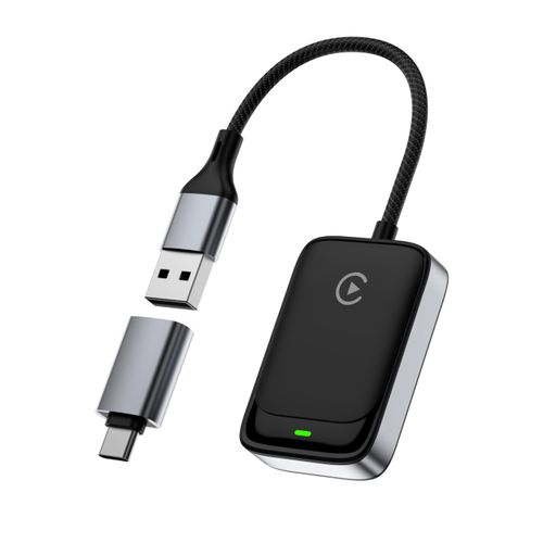 MoKo CarPlay Wireless Adapter for Apple iPhone, Convert Wired CarPlay to Wireless Mini Stable Bluetooth Wireless Car Play Adapter for iPhones iOS 10+ & Car with OEM Wired Car Play, Plug and Play