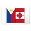 CafePress PI Flag & Canada Flag Rectangle Bumper Sticker Car Decal