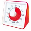 LivingHall Timer, Kitchen 60 Minutes, Visual Timer, Classroom Countdown Clock, Silent Timer for Kids and Adults, Class Time Management Tool (Red, 7.7cmX7.7cmX4cm)