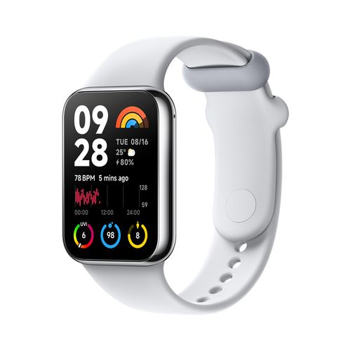 Xiaomi Smart Band 8 Pro Fitness Tracker, 1.74 Inch AMOLED Display, up to 20 Days Battery, 5ATM, SpO2 Tracking, Sleep and Pulse Monitoring, 150+ Training Modes, Pedometer, Silver/Grey